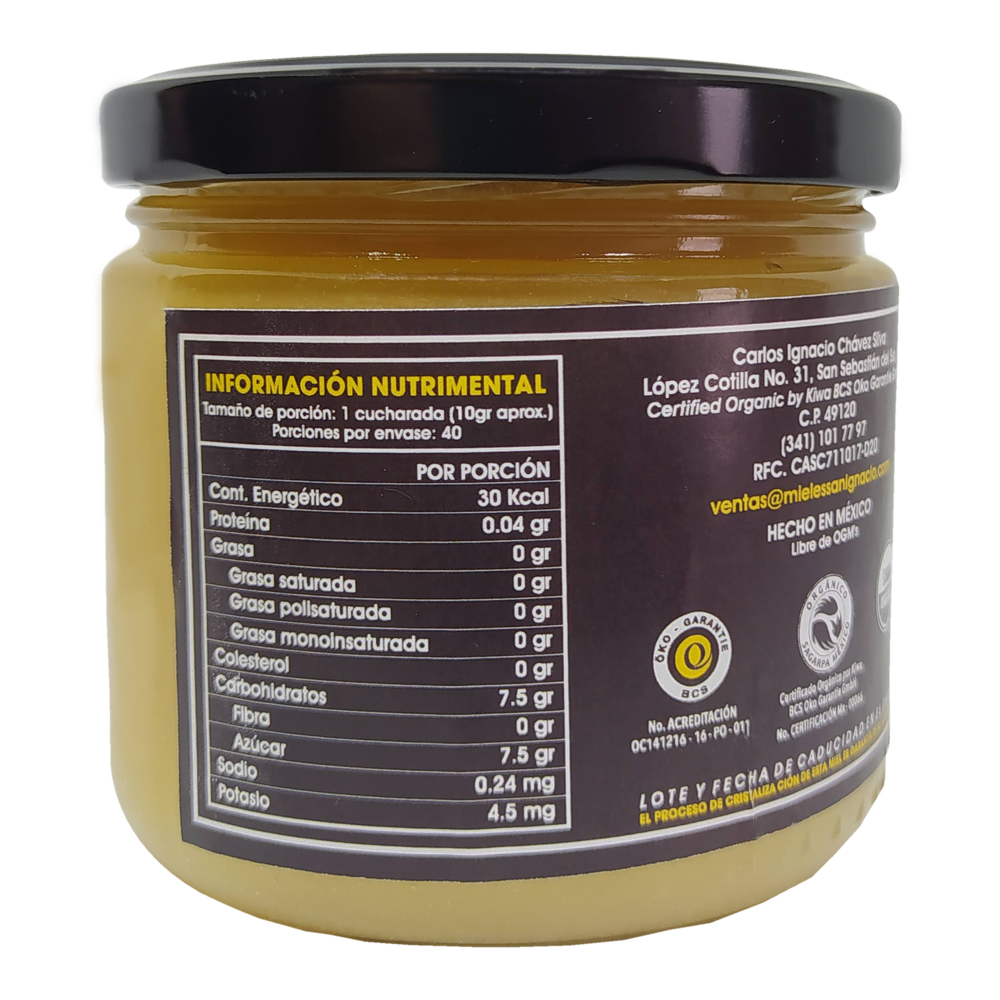 Miel De Abeja Orgánica San Ignacio Untable Caja 6pz 400 g