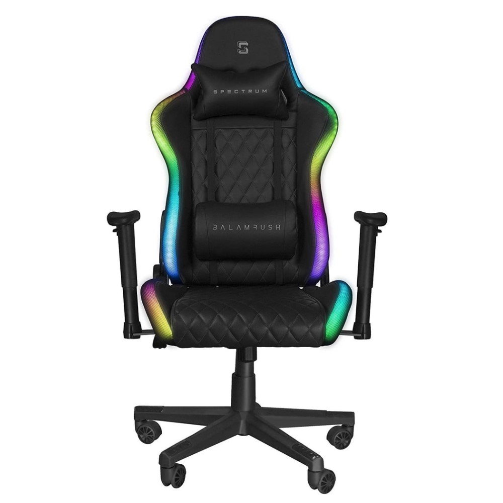 Silla Gamer Lighting Rush Azender RGB, hasta 120Kg, Negro.