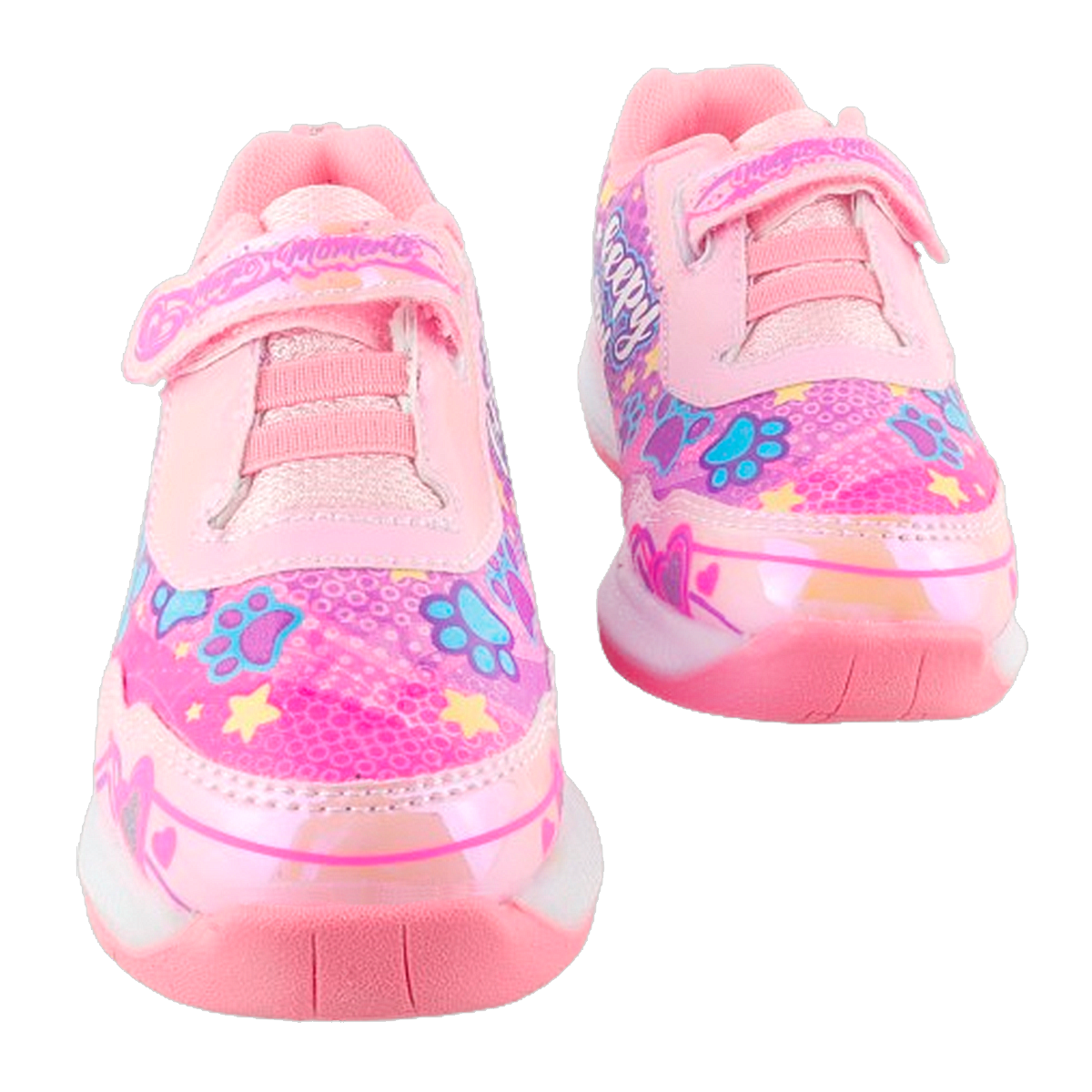 Tenis Niña Cachorros Blue Bingo Casual Moda Luces Led 884-rt