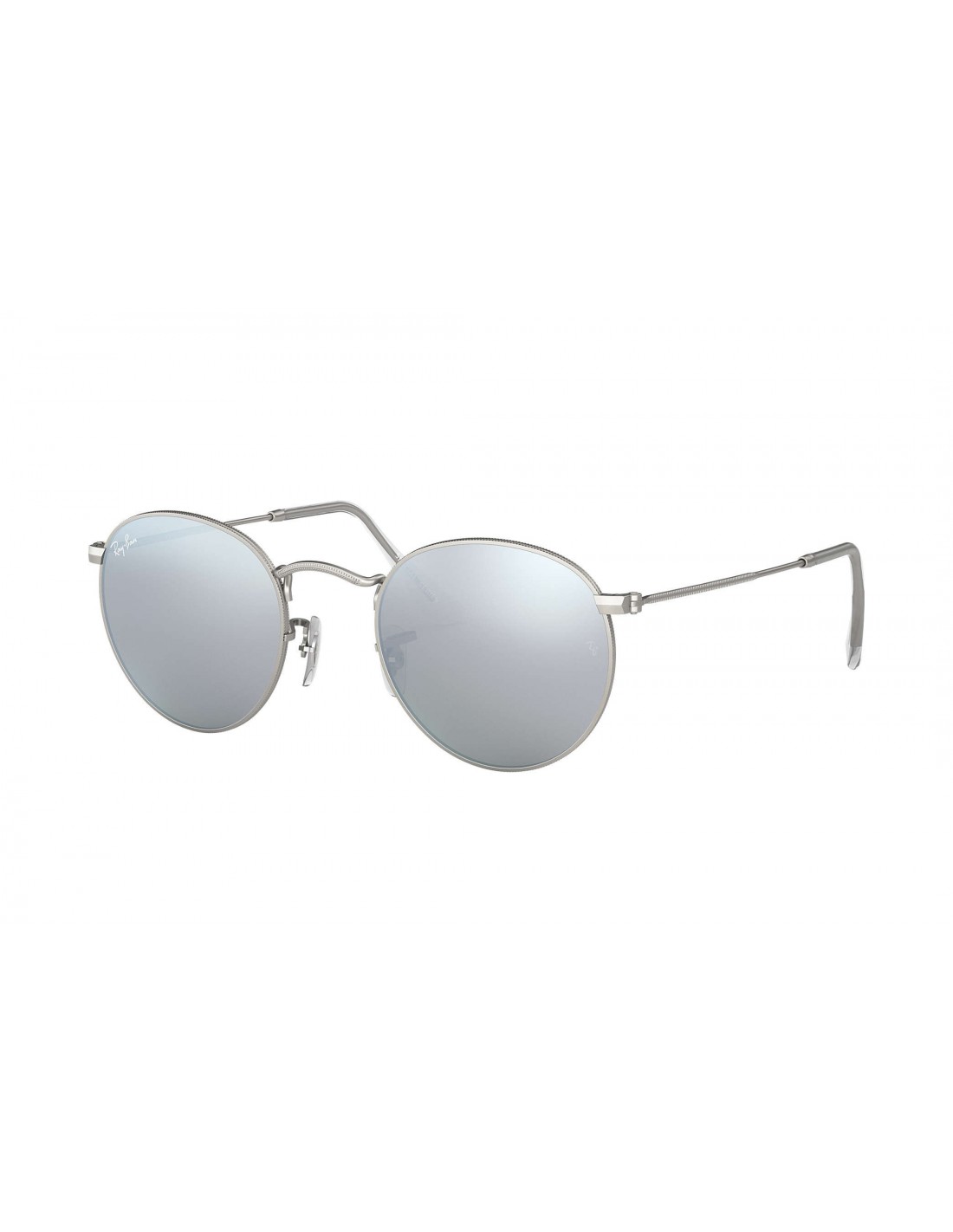 Lentes de sol Ray Ban RB3447 019 30 Round Metal Plata Espejo Clasico