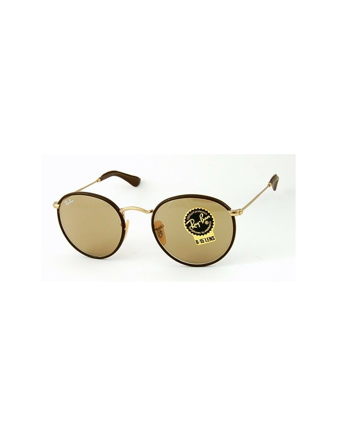 Lentes de sol Ray Ban Rb3475Q 9041 Round Craft Cafe B-15 Original Piel