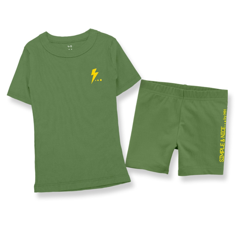 Pijama Under Short Verde Militar - Million Hands.