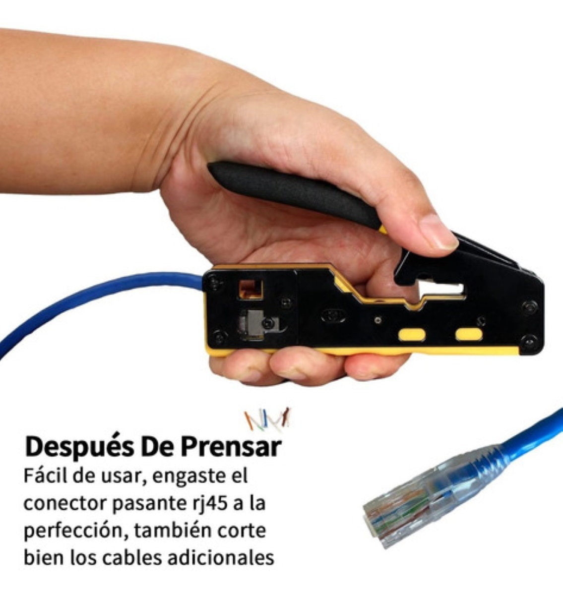 Zoerax Crimpadora Para Conectores Pasantes Rj45 Cat6 Cat5