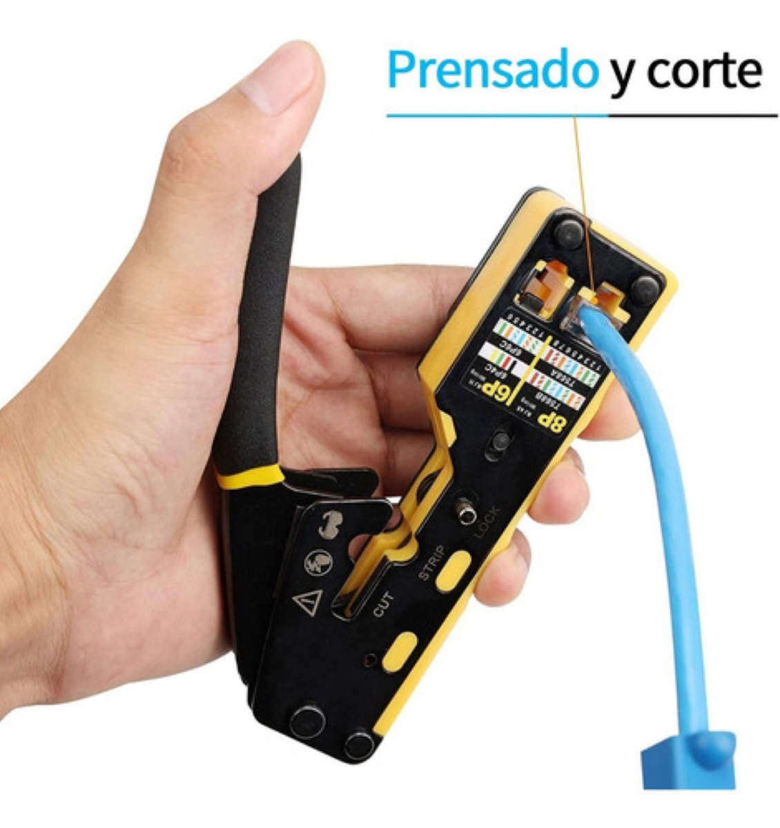Zoerax Crimpadora Para Conectores Pasantes Rj45 Cat6 Cat5