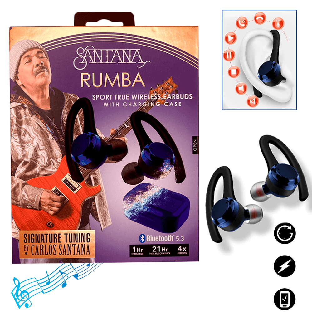 Auricualres  Rumba Bluetooth Audifonos Deportivos Carlos Santana.