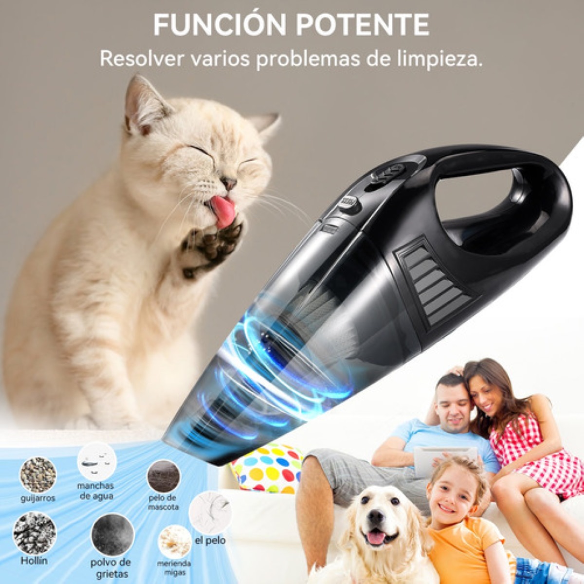 Aspiradora De Mano Portátil Inalambrica Para Auto Y Hogar