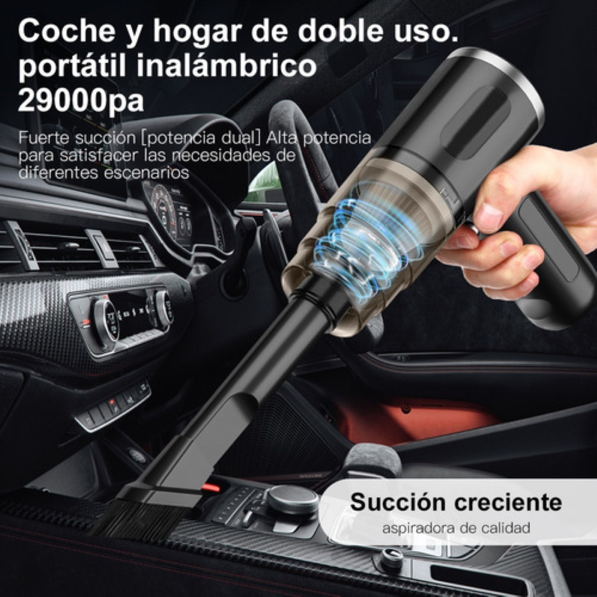 Aspiradora Para Auto/hogar Mini Portatil De Mano Inalambrica