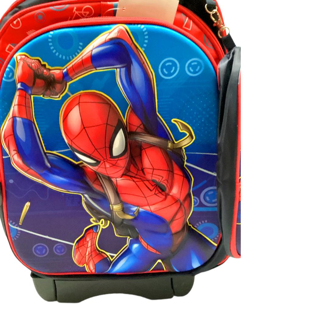 LIQUIDACIÒN Mochila 3D, Carrito Desmontable, 3 En 1, Lonchera Térmica, Estuche, Niños, Paw Patrol, Spiderman, Dragon Ball, Sonic, Capitán América