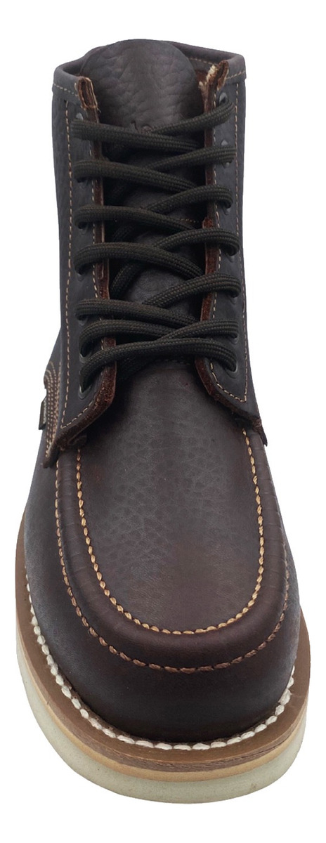 Bota Botín De Trabajo Establo 518 De Piel Color Shedron.