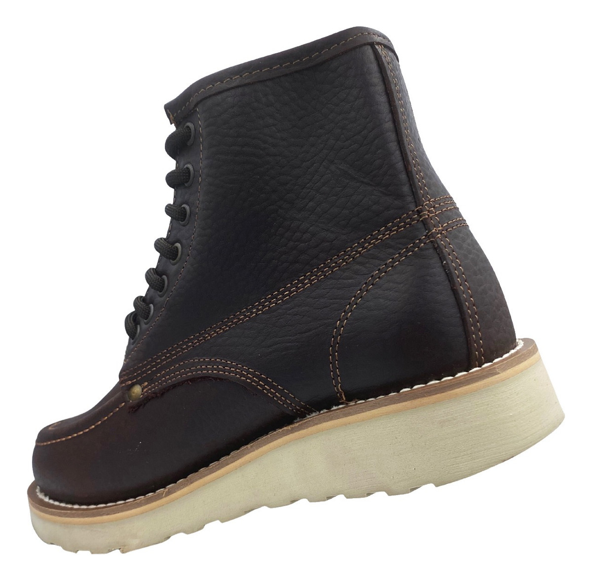 Bota Botín De Trabajo Establo 518 De Piel Color Shedron.