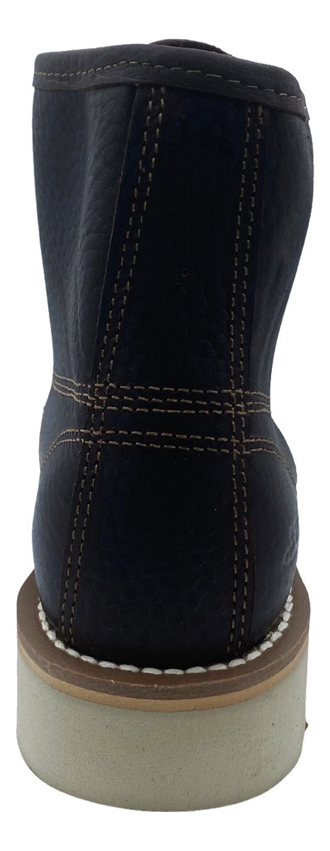 Bota Botín De Trabajo Establo 518 De Piel Color Shedron.