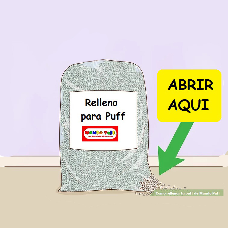 Relleno para Puff Perla virgen Poliestireno marca Mundo Puff