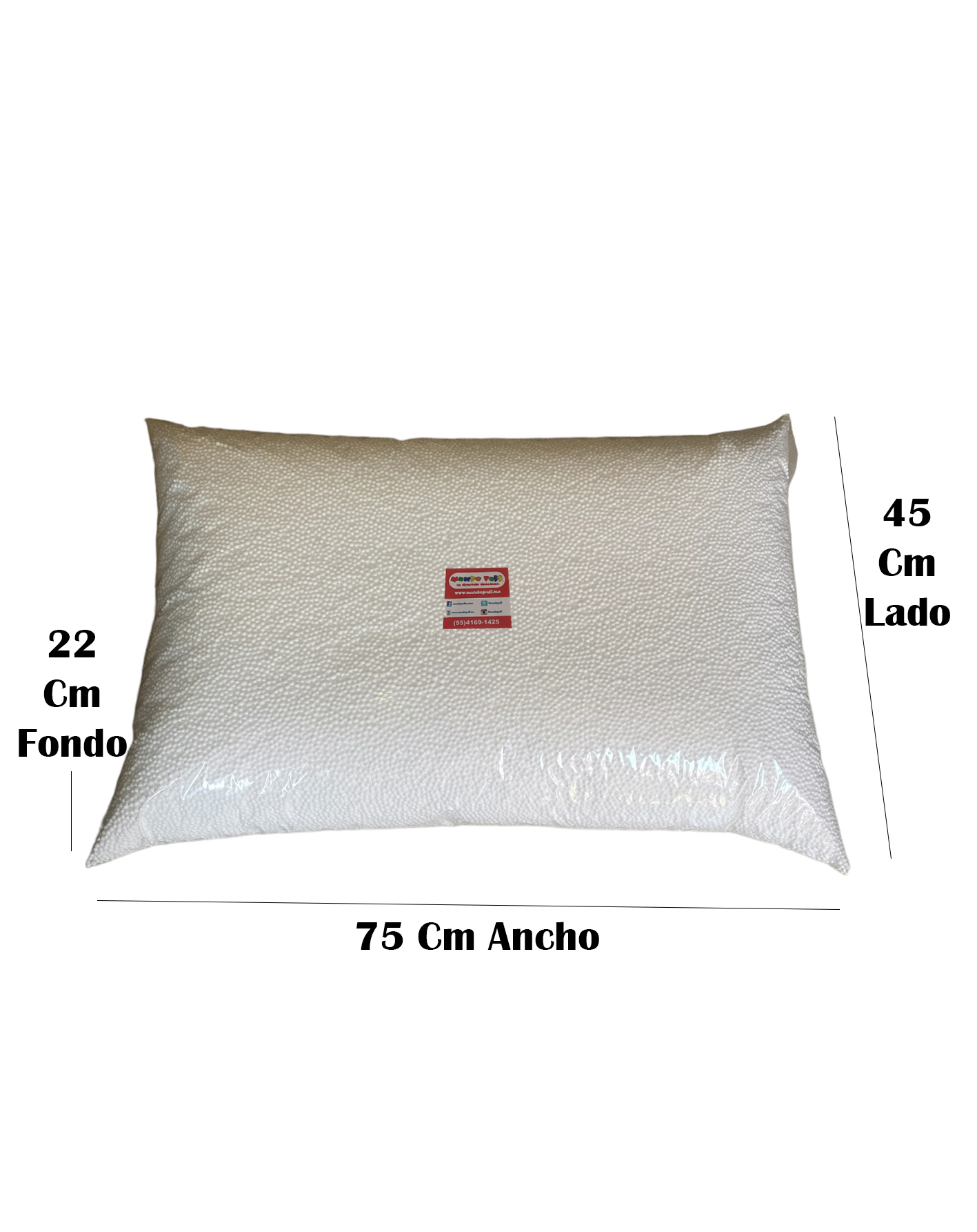 Relleno para Puff Perla virgen Poliestireno marca Mundo Puff