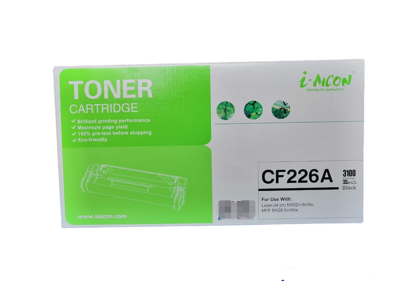 Cartucho tóner IAICON compatible para uso en CF226 A (26 A) nuevo, para uso en HP PRO M402, MFP M426.