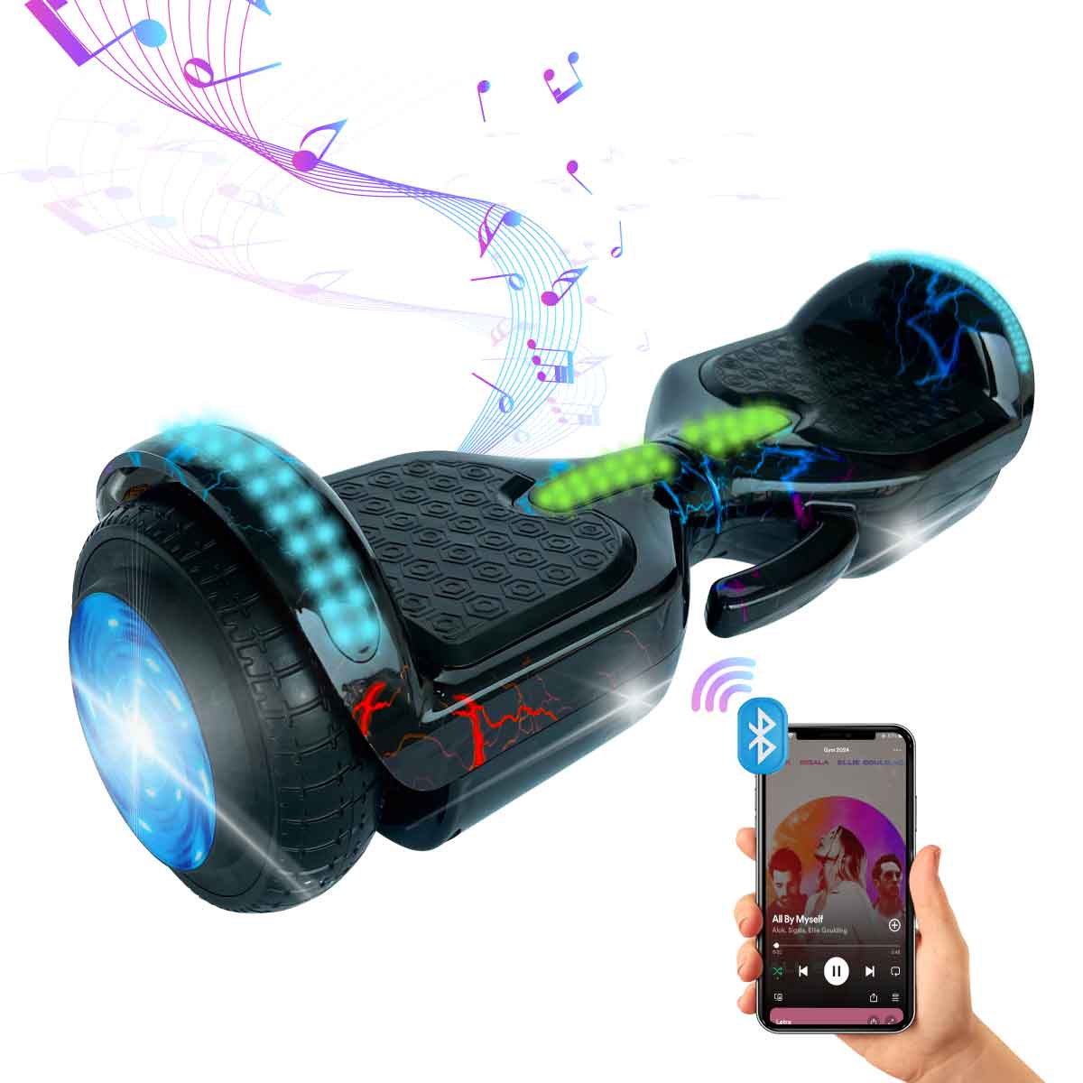 Hoverboard Skate Patineta Electrica Bluetooth Luces Led.