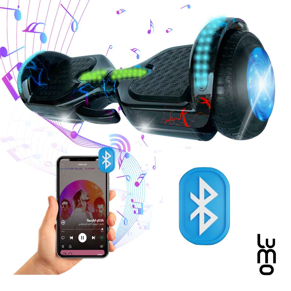 Hoverboard Skate Patineta Electrica Bluetooth Luces Led.