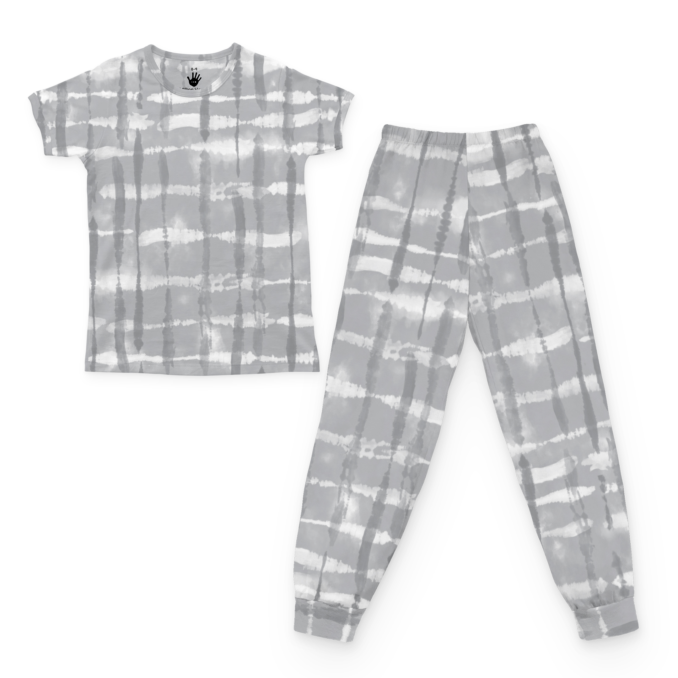 Pijama Tie Dye Niño Gris - Million Hands.