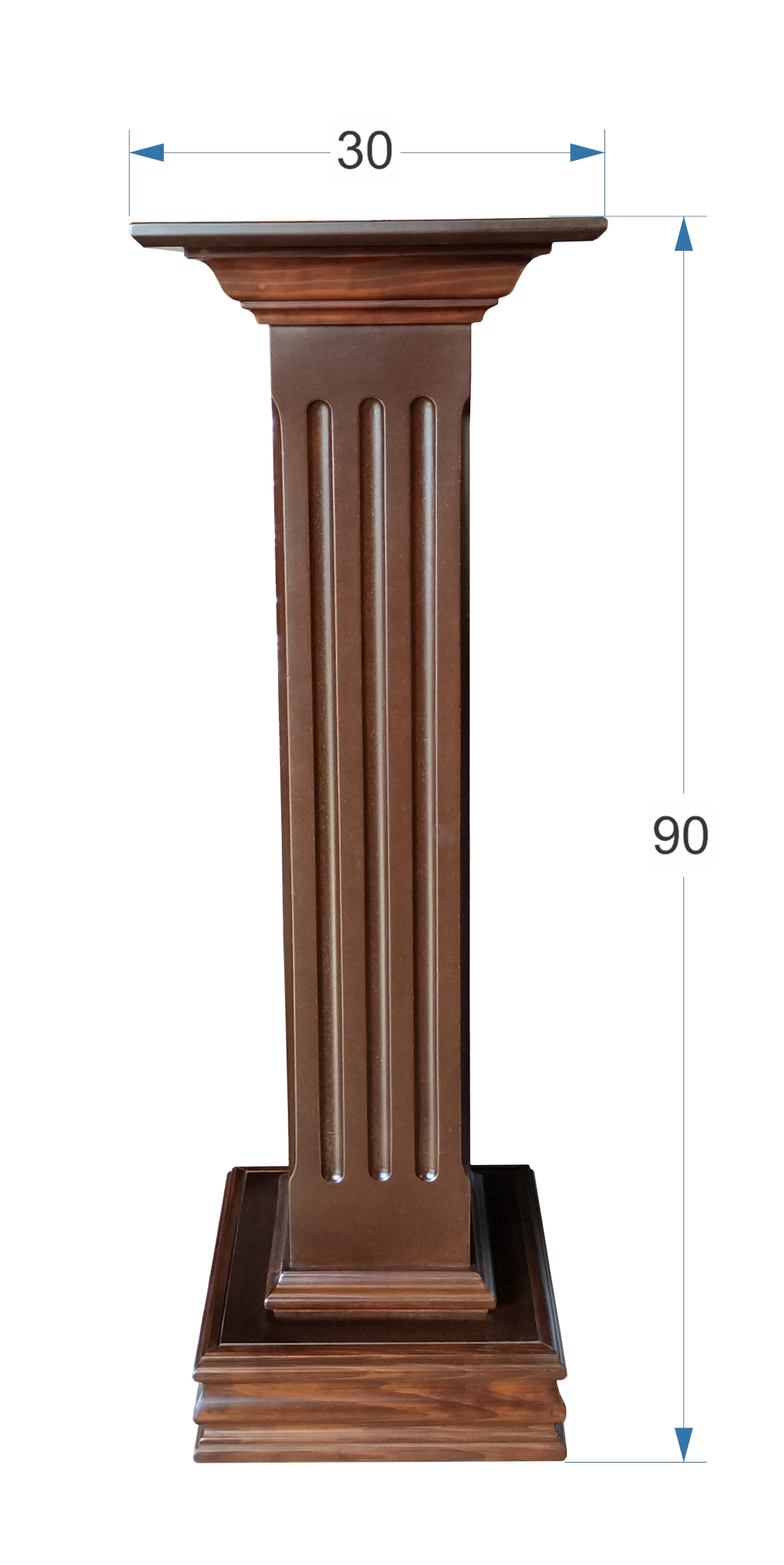 Pedestal de Madera Exhibidor para Adornos Modelo Rayas.