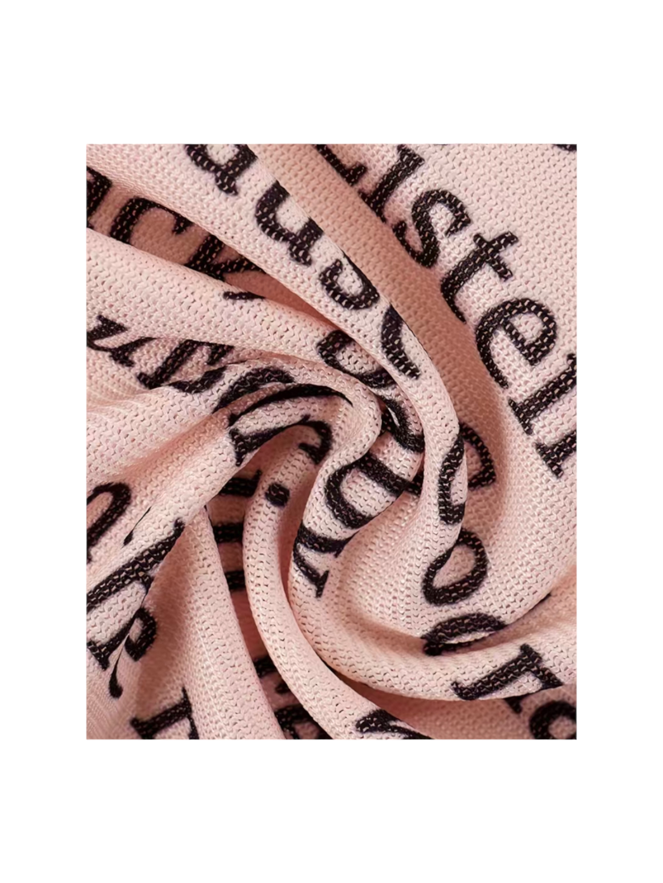 Top De Malla Transparente Nude Con Estampado De Letras