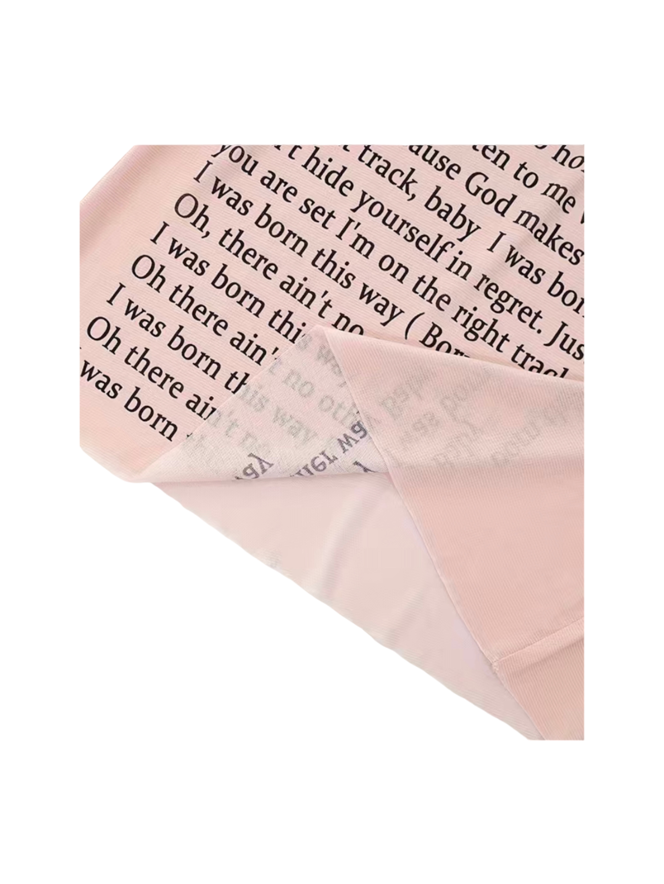 Top De Malla Transparente Nude Con Estampado De Letras