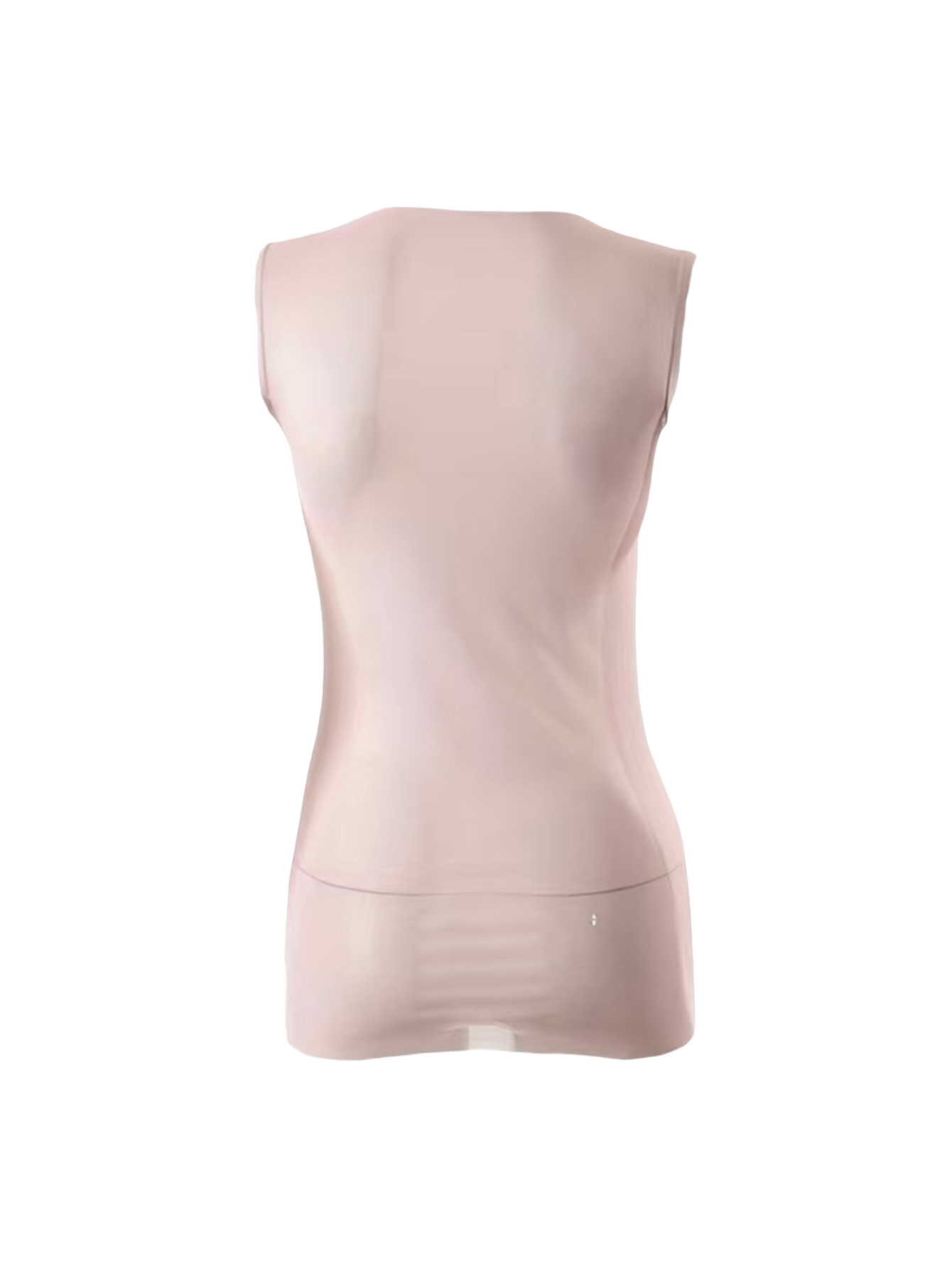 Top De Malla Transparente Nude Con Estampado De Letras