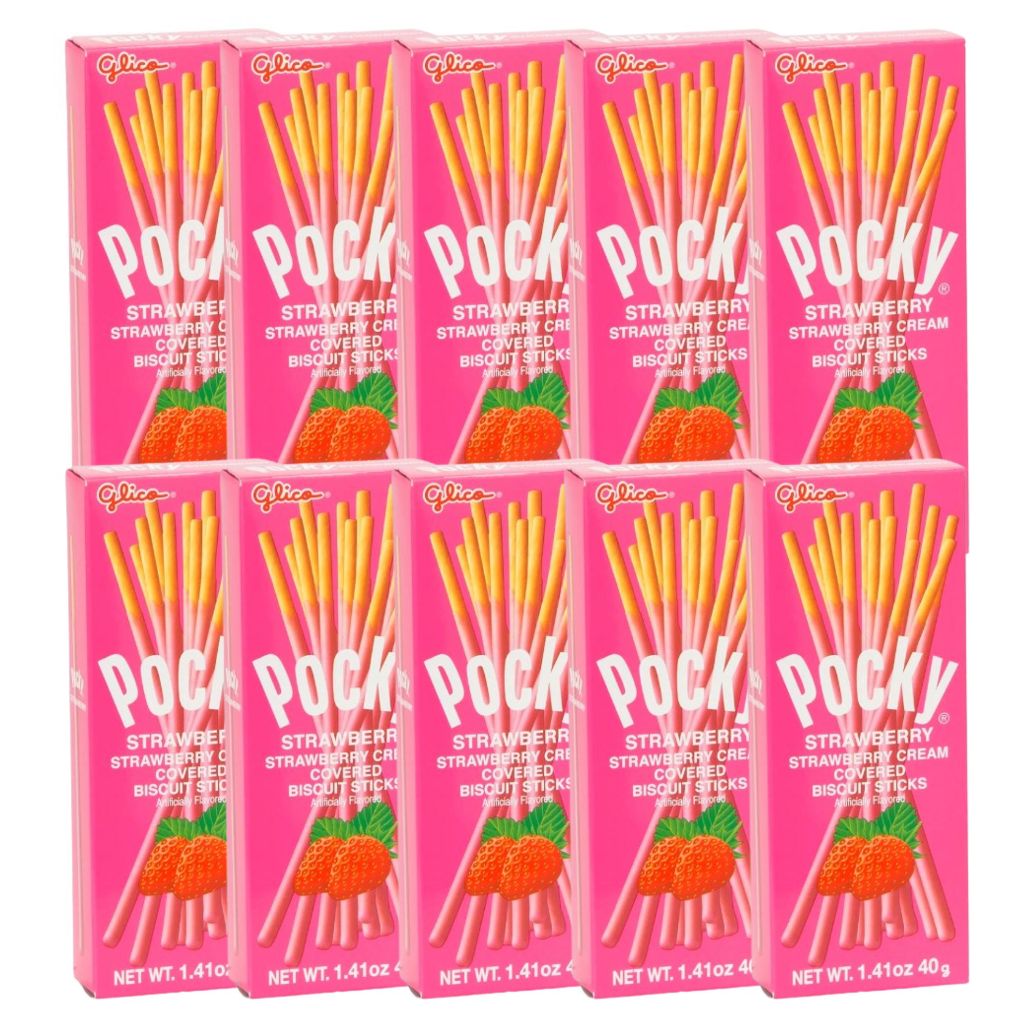 Comida Japonesa Galleta Biscuit Sticks Pocky Fresa 40g 10 Piezas