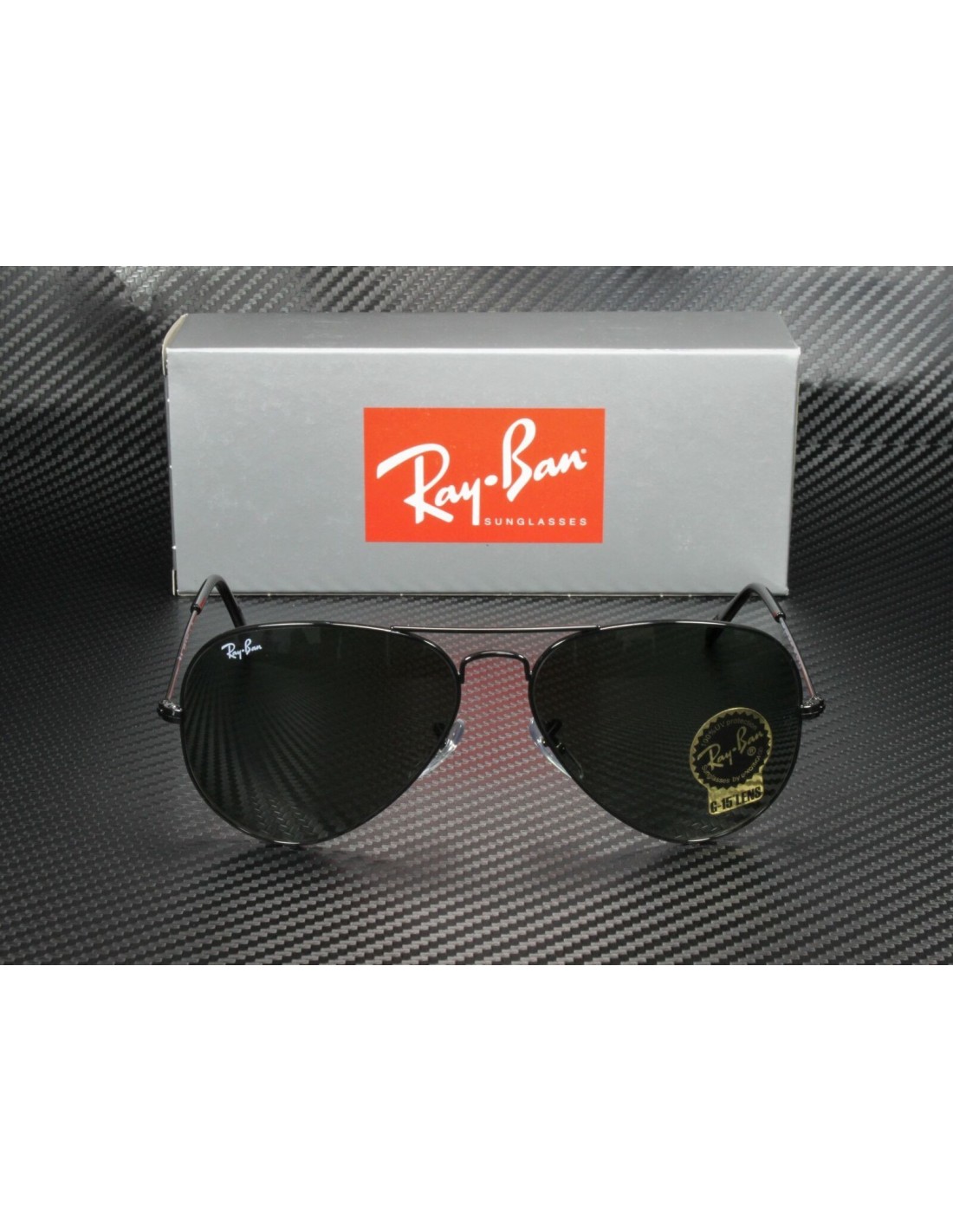Lentes de sol Ray Ban Rb3026 L2821 Aviator Gota Grande Negro G-15 Clasico