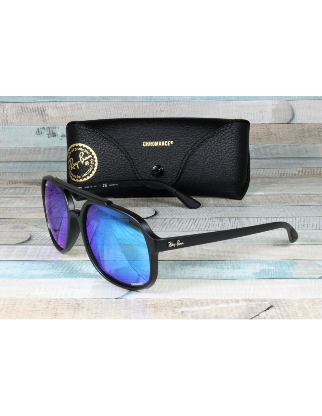 Lentes de sol Ray Ban RB4312CH 601SA1 Aviator Chromance Azul Espejo Polarizado