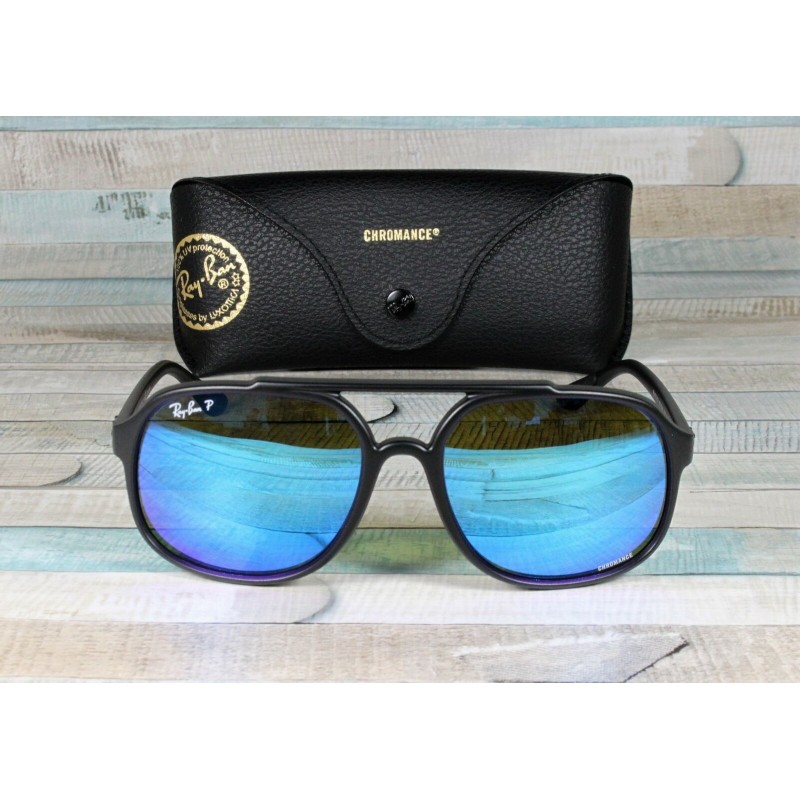 Lentes de sol Ray Ban RB4312CH 601SA1 Aviator Chromance Azul Espejo Polarizado