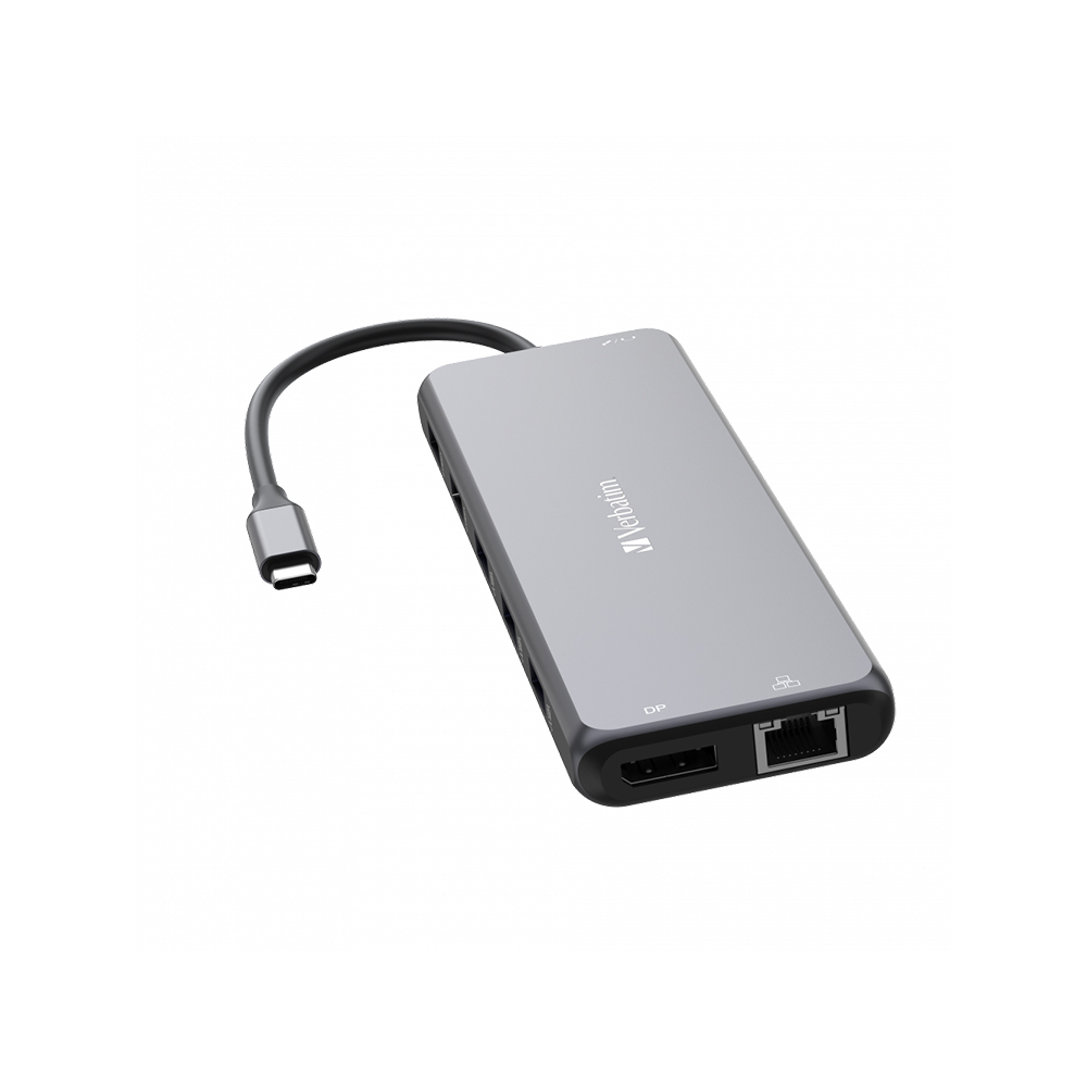 Hub Multipuerto Verbatim Usb-c Pro 13 Puertos Red Gigabit 8k
