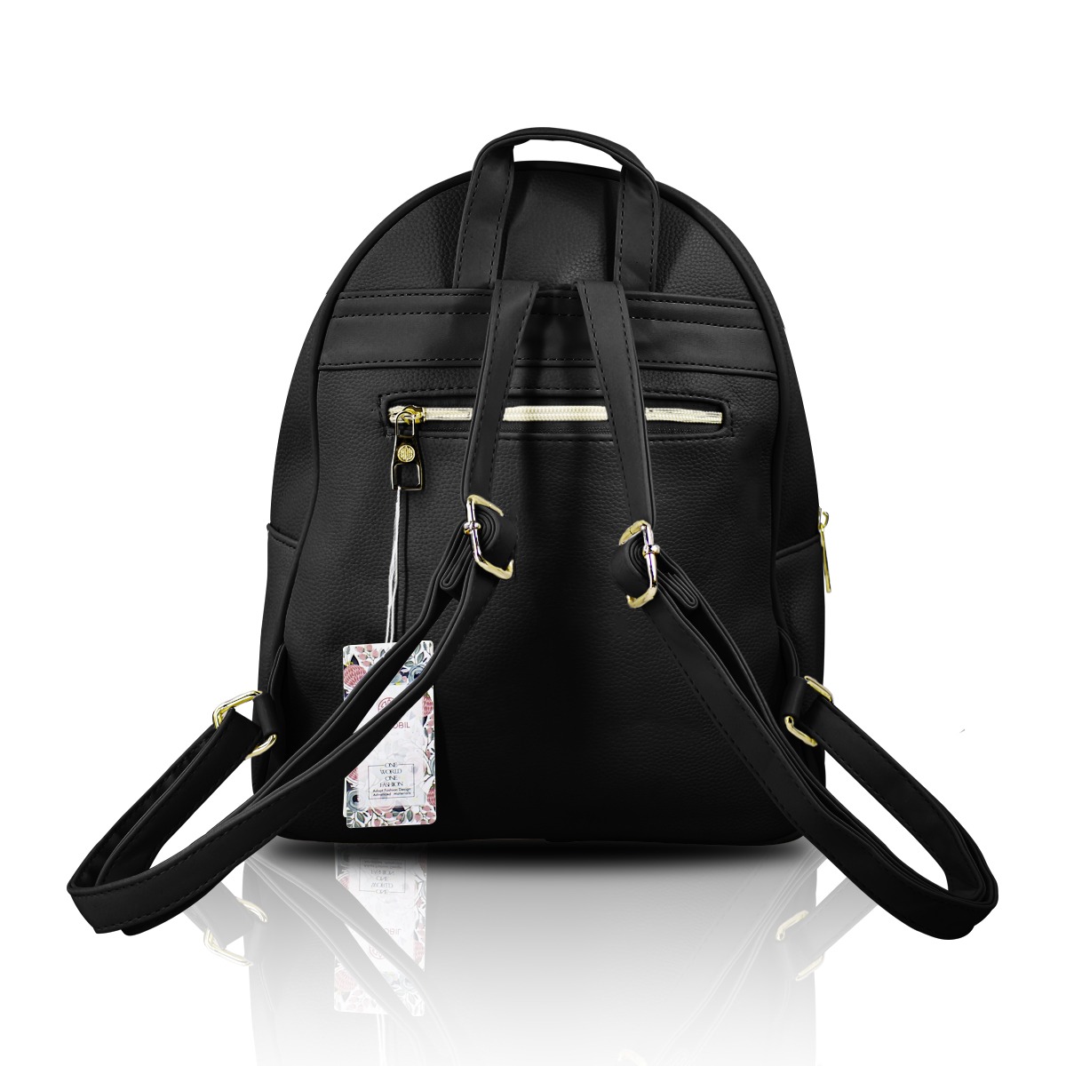  Mochila Negra De Moda Grenboil Bolso Casual De Cuero Sintetico.