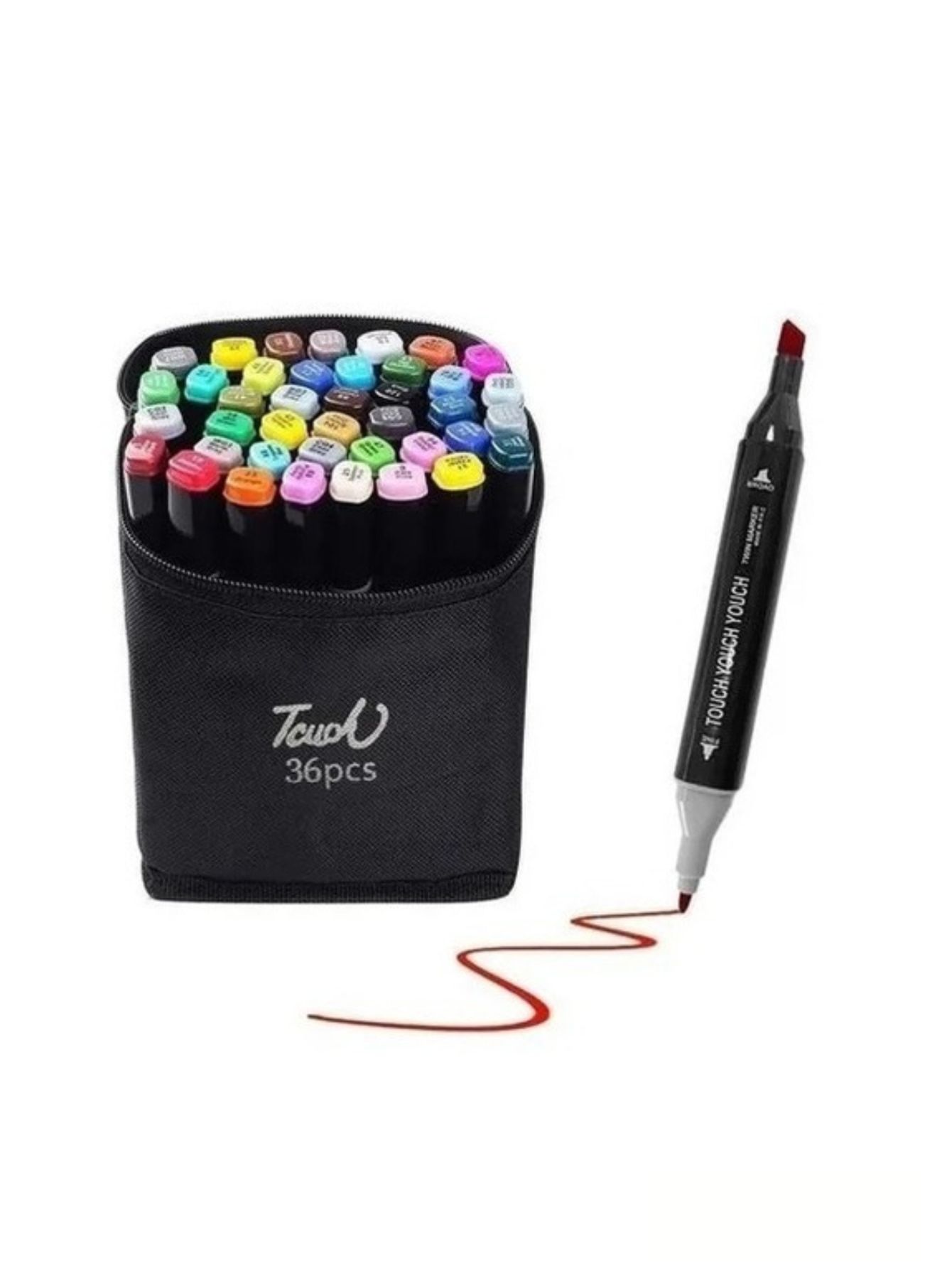 Rotulador Marcador De Doble Punta Plumón 36 Piezas