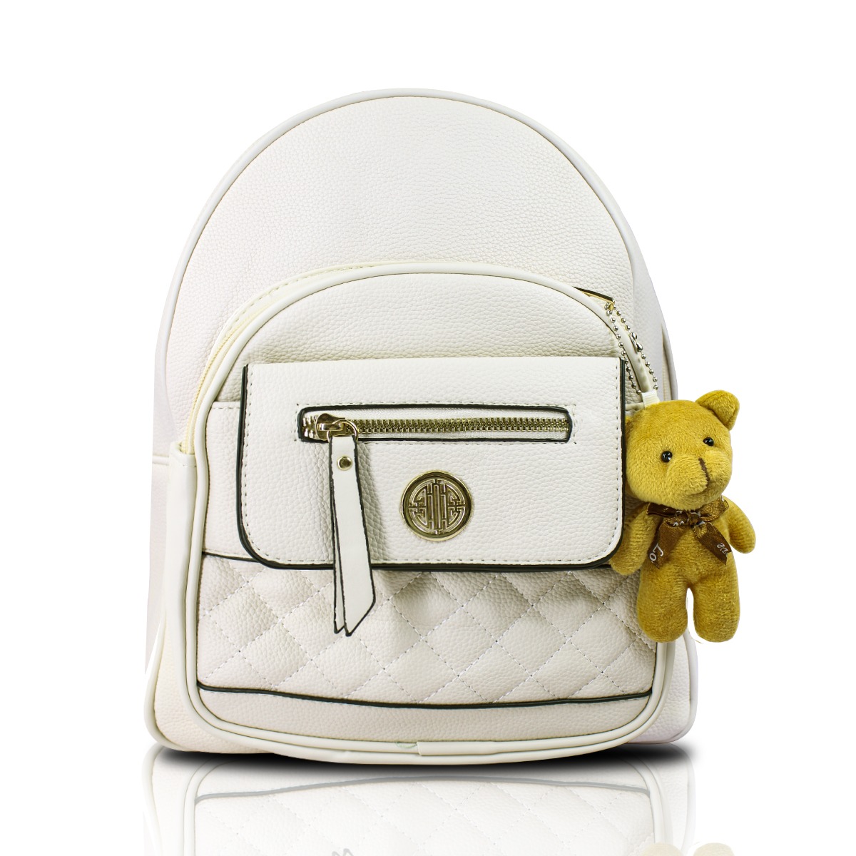  Mochila Blanca De Moda Grenboil Bolso Casual De Cuero Sintetico