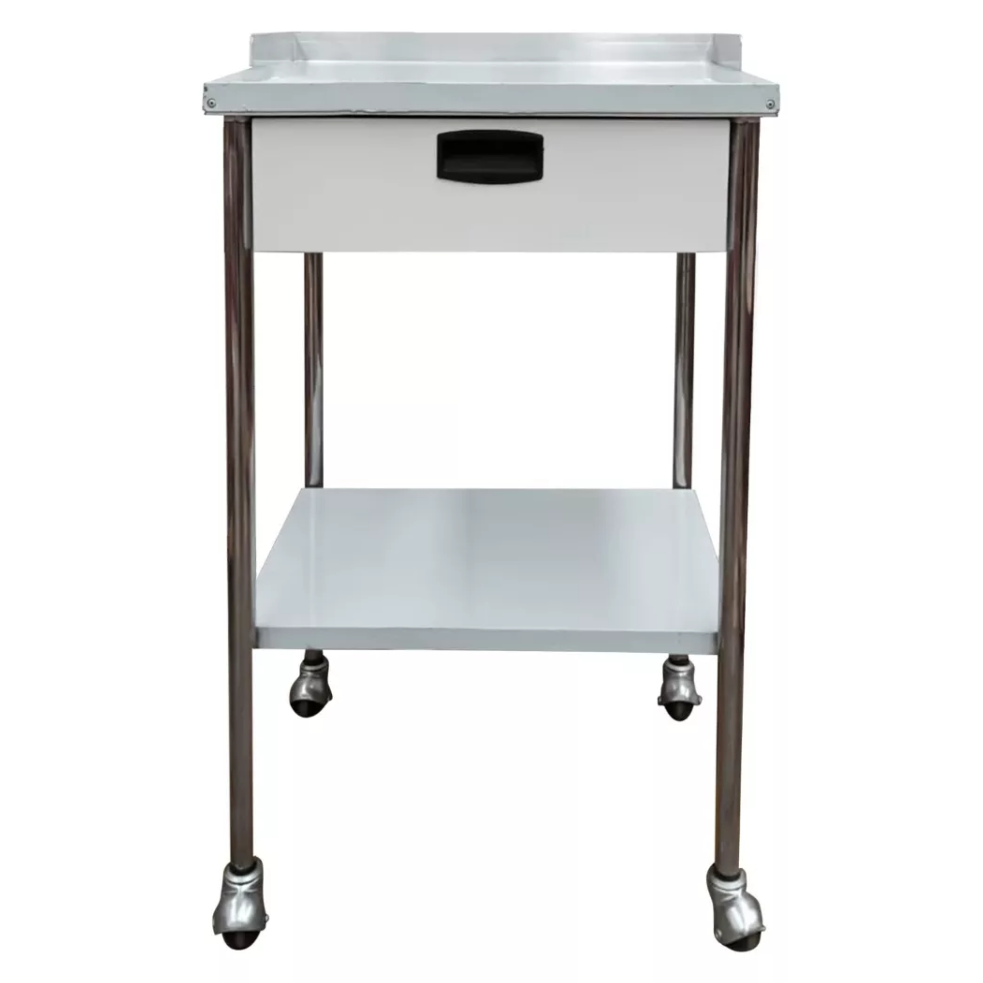 Mesa Pasteur Con Cajón Con Ruedas. Acero Inoxidable