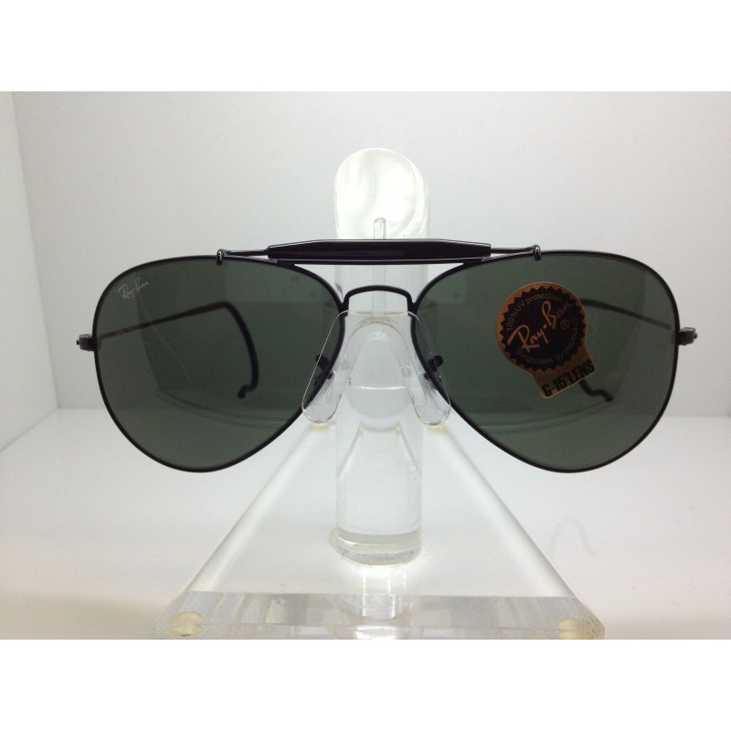 Lentes de sol Ray Ban RB3030 L9500 Aviator outdoorsman Negro G-15 Cola de rata