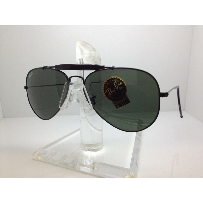 Lentes de sol Ray Ban RB3030 L9500 Aviator outdoorsman Negro G-15 Cola de rata