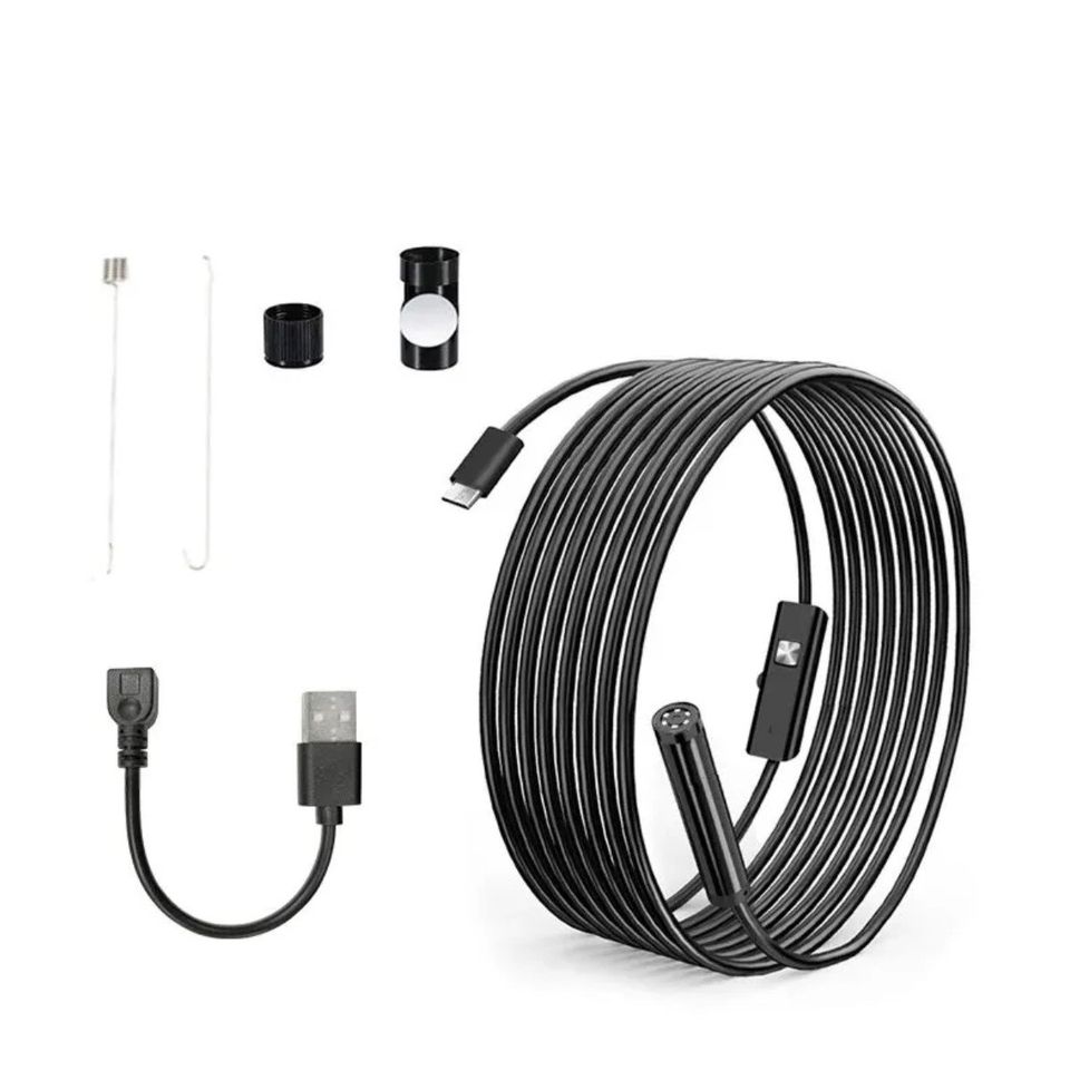 Endoscopio Android 7mm inspección Cámara impermeable LED Compatible teléfono Android PC lap cable