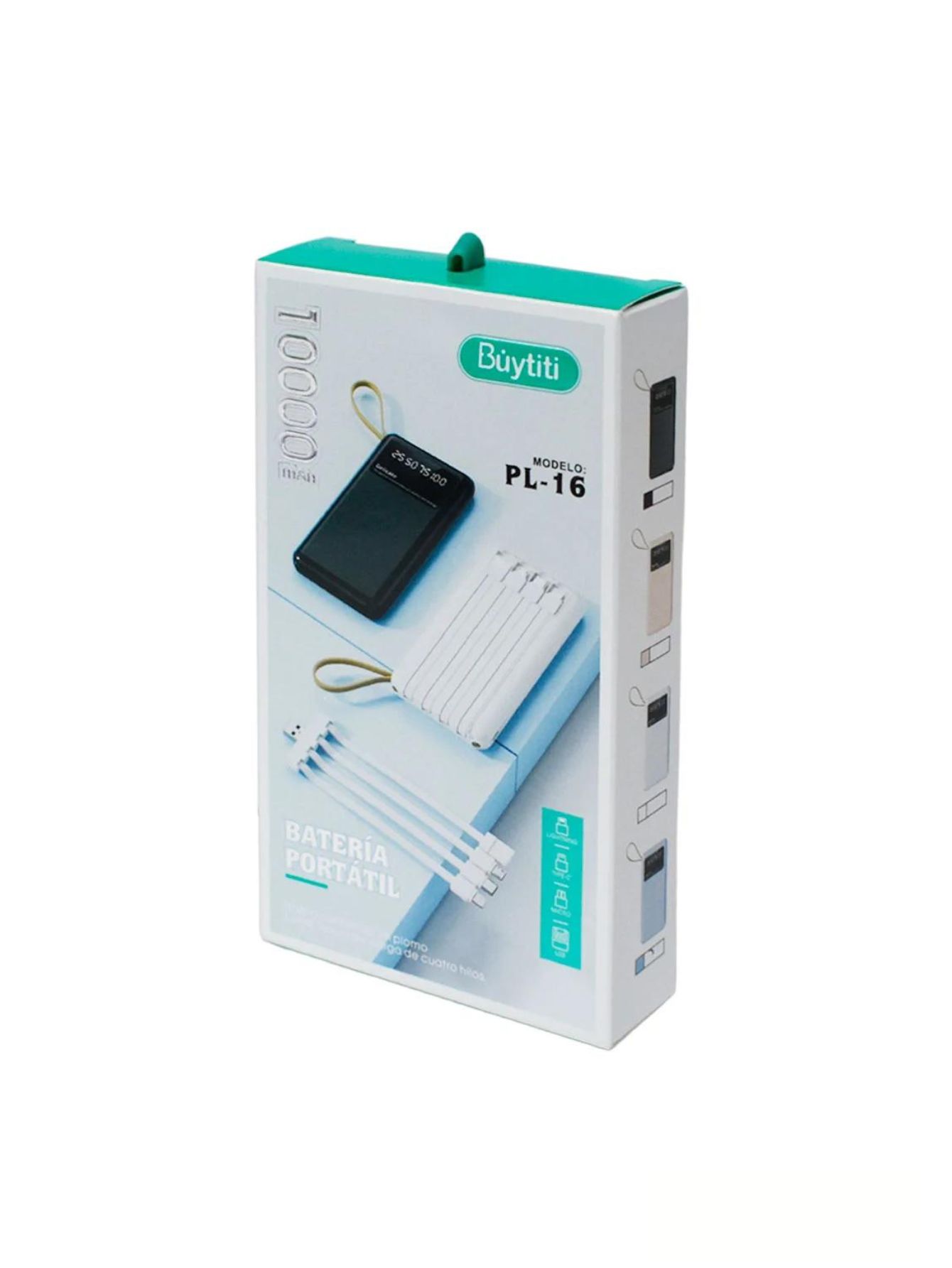 Power Bank Batería Externa 10,000 Mah Cable