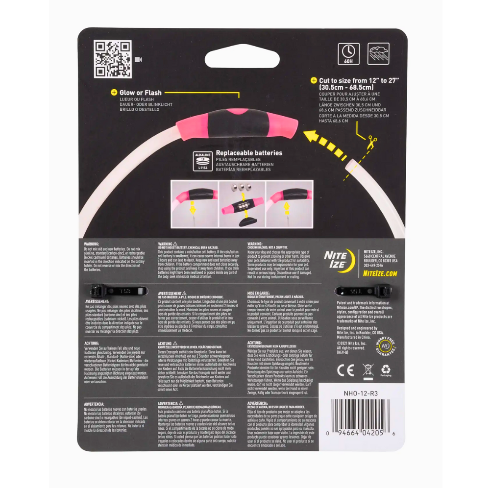 Nite Ize-Collar Para Mascotas Con Luz Led Rosa Mod. NHO-12-R3