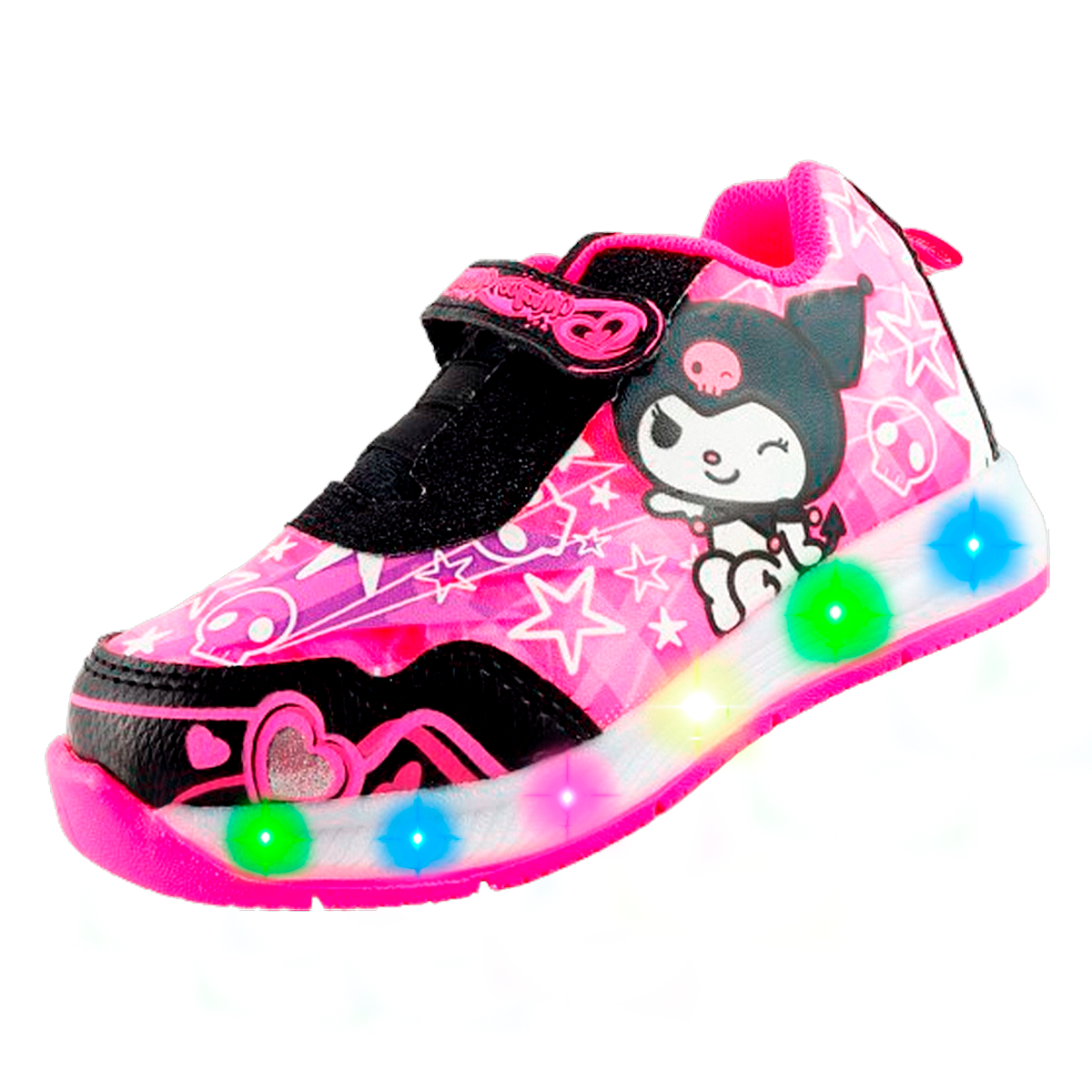 Tenis Niña Kuromi Deportivos Cómodos Luces Leds 887-nf.