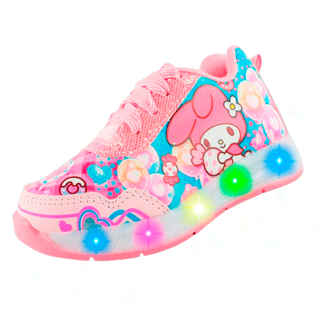 Tenis Niña My Melody Deportivos Cómodos Luces Leds 832-rp