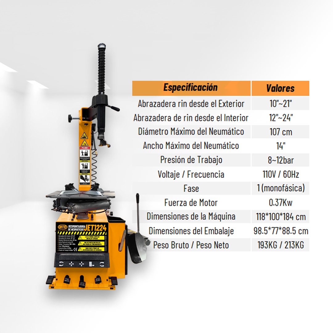 DESMONTADORA DE LLANTAS JET 1224