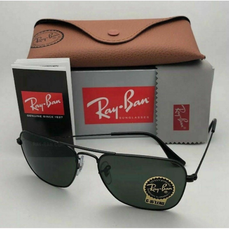 Lentes de sol Ray Ban Rb3136 W3338 Caravan Negro G-15 Matte Original