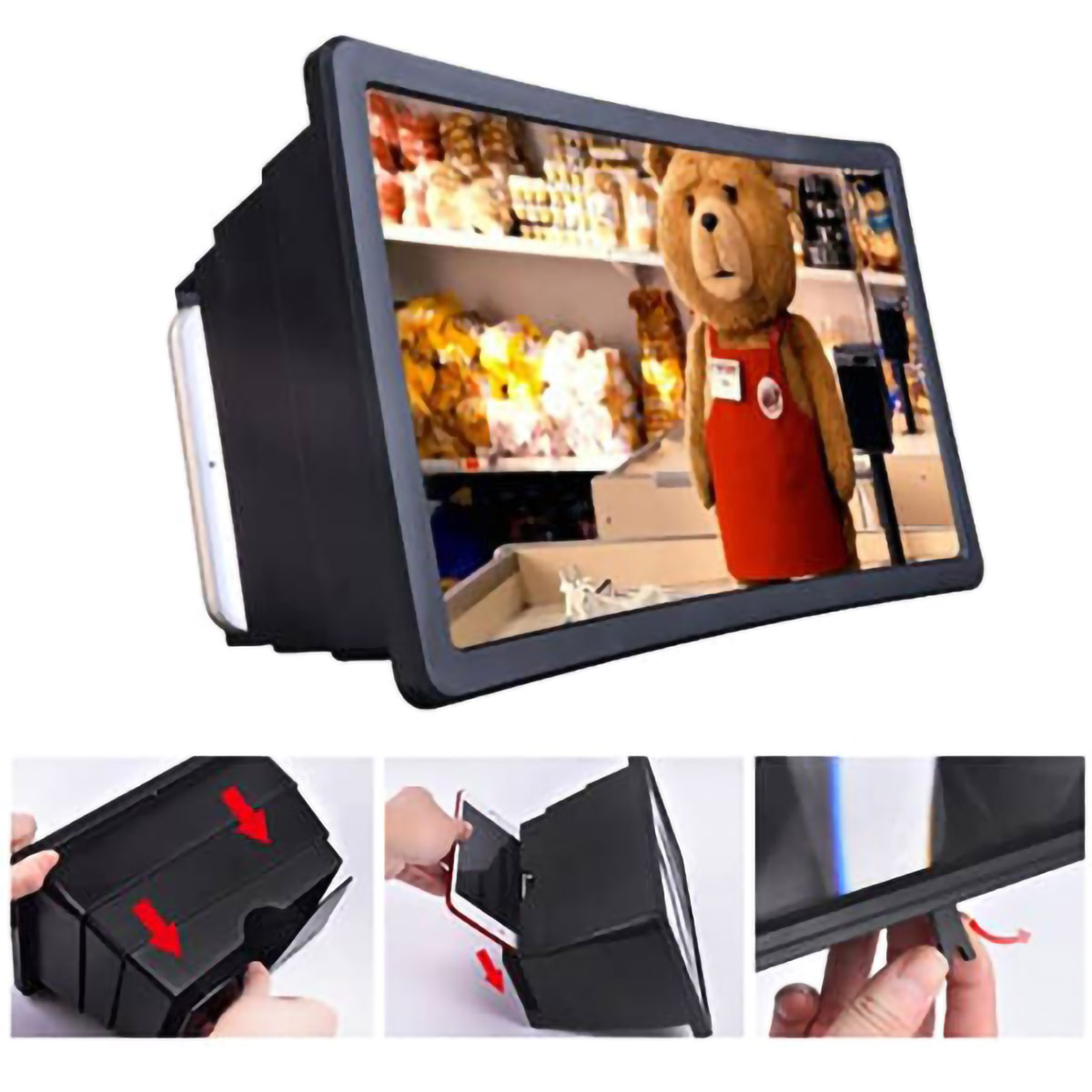 Amplificador Lupa 3D para Pantalla de Celular con Carcasa