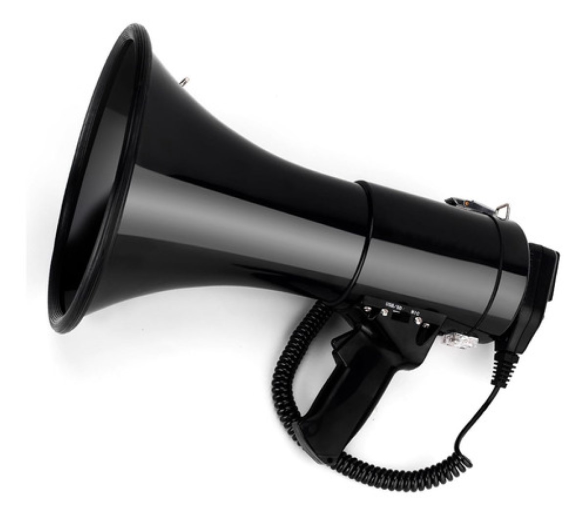 "Megafono Recargable Con Grabador Y Sirena Usb/sd 20000hz negro "