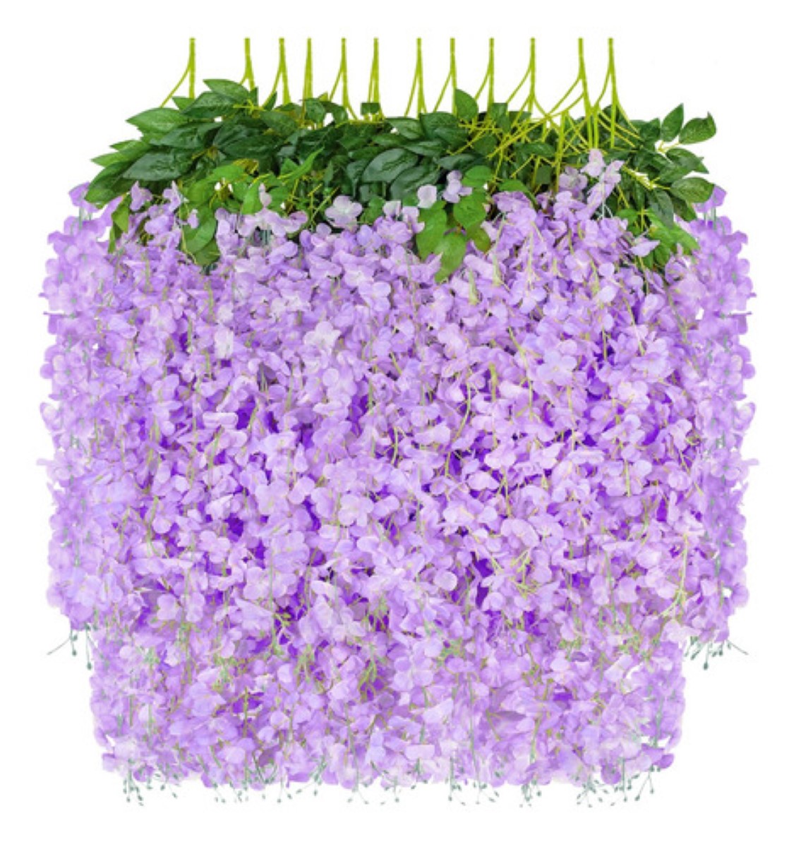 "Flores Artificiales Adornos 12pzs 1.1m Decoración Fiesta violeta "