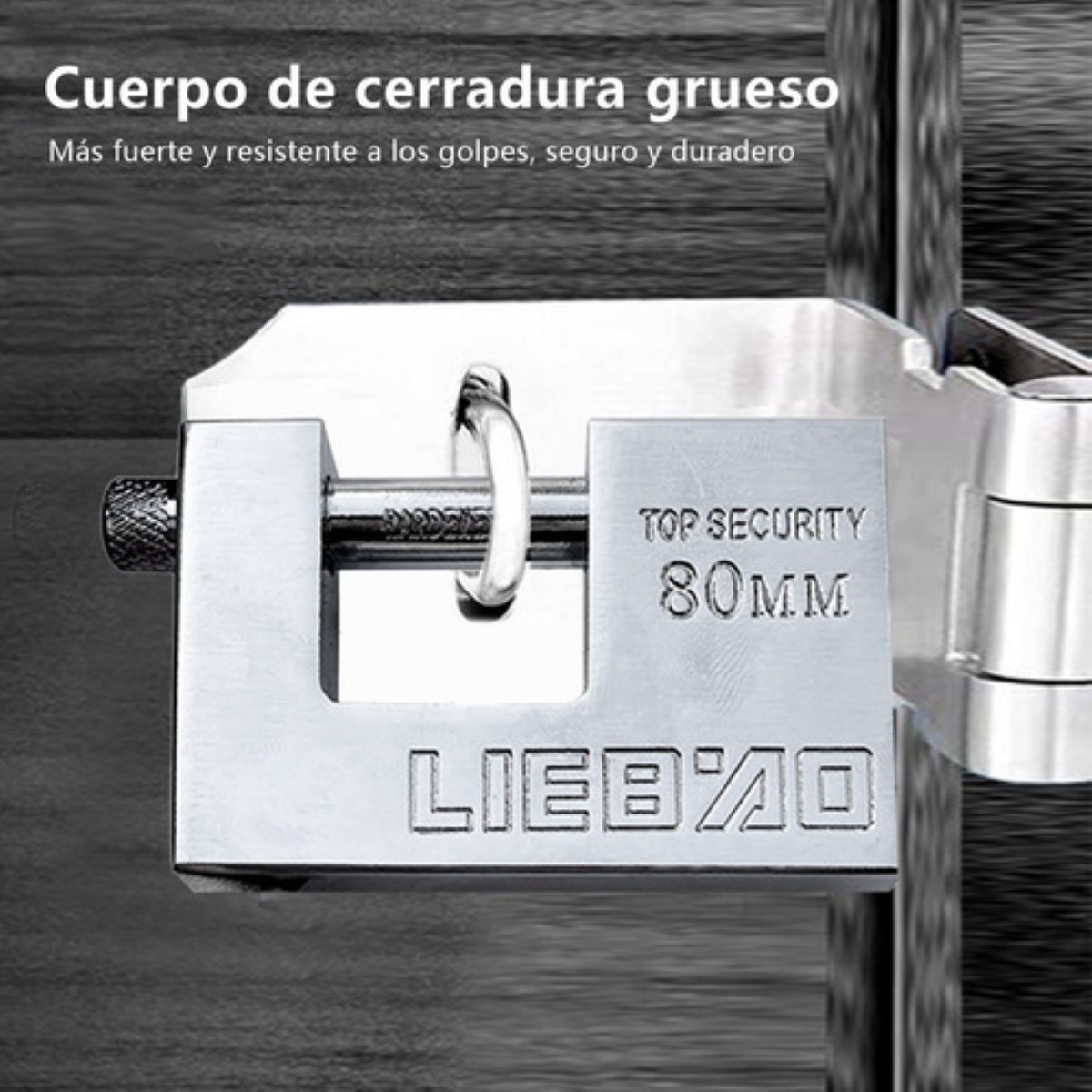 "3pzs Candado Cortina Extra Seguridad Métálico 80mm Plata "