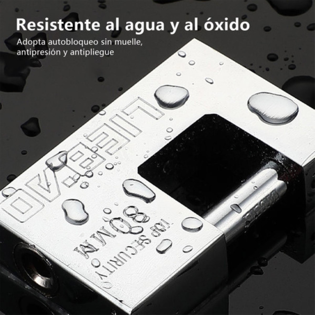 "3pzs Candado Cortina Extra Seguridad Métálico 80mm Plata "