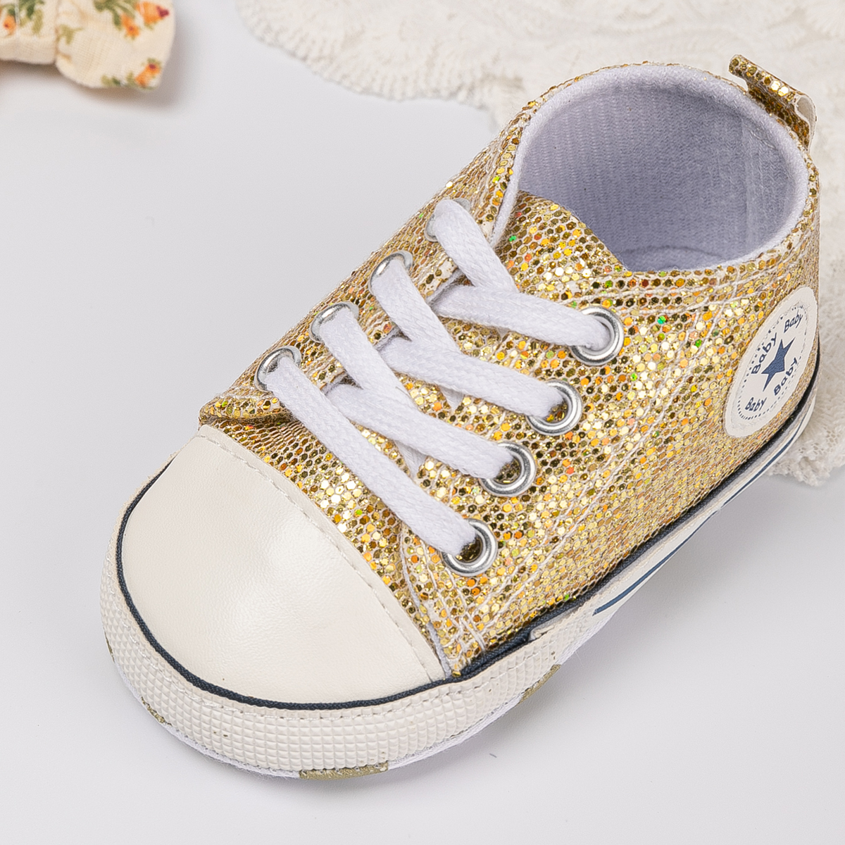 Baby Colors Zapatos Tenis Para Bebe Zapatos Tenis De Lona Brillos