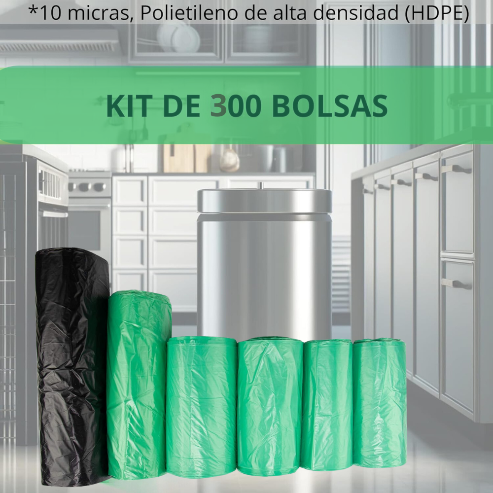 Kit de Bolsas de basura Biodegradables de diferentes tamaños para el Hogar u Oficina